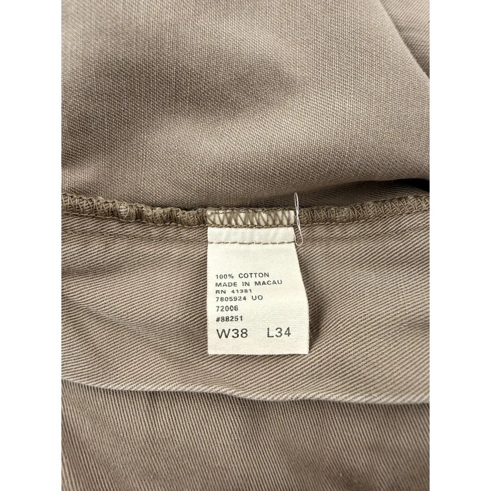 VTG Polo Ralph Lauren Pleated‎ Chino Pants Mens Fits 36x34 Brown Cotton relaxed